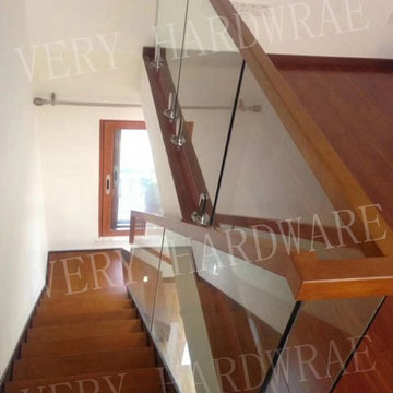 VERY Double Stringer Wood Stair