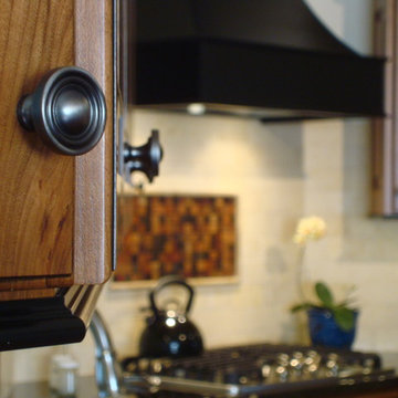Cherry Kitchen w/ Wood Hood