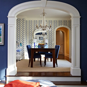 Navy and Patterns: Dining Room