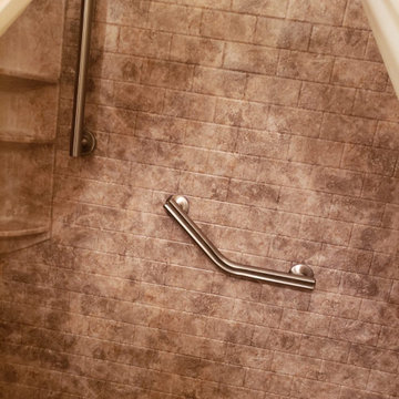 Coastal Walk-In Shower with Grab Bars