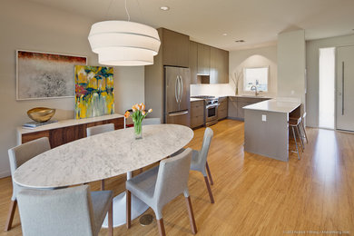 Inspiration for a contemporary dining room remodel in Austin