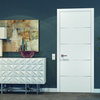 Interior Modern Door with Hardware | Planum 0020 White Silk | Solid Bedroom Bath