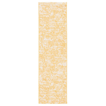 Safavieh Courtyard Collection CY8452 Indoor-Outdoor Rug, Gold/Ivory, 2' 3"x8'