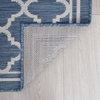 Shaila Transitional Geometric Blue Indoor/Outdoor Runner Rug, 2'x7'