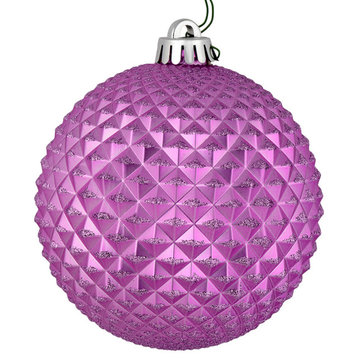 Vickerman N188469D 2.75" Orchid Durian Glitter Ball Ornament, 12 Per Bag