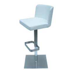 Grace Swivel Hydraulic Stool | White - Bar Stools And Counter Stools