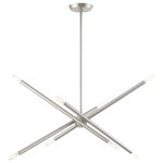 Livex Lighting - Livex Lighting 46778-91 Soho - Eight Light Chandelier - An iconic linear chandelier, the Soho features anSoho Eight Light Cha Brushed NickelUL: Suitable for damp locations Energy Star Qualified: n/a ADA Certified: n/a  *Number of Lights: Lamp: 8-*Wattage:60w Candelabra Base bulb(s) *Bulb Included:No *Bulb Type:Candelabra Base *Finish Type:Brushed Nickel
