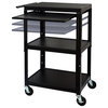 VTI FSC Adjustable Cart with Front/Back Pull Out Shelf