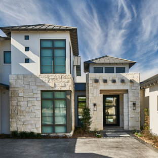 75 Beautiful White Stone Exterior Home Pictures & Ideas | Houzz