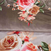Duvet Cover Set, Queen size Floral Bedding, Dolce Mela Rose Medley DM708Q