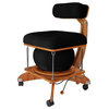 Black Sprang Chair With Walnut