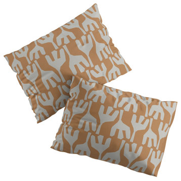 Deny Designs Mirimo Tribal Cinnamon Pillow Shams, Set of 2, Standard