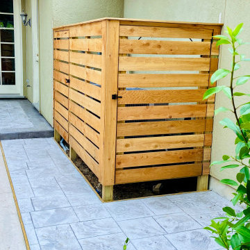 Finished Concrete and A/C Screen