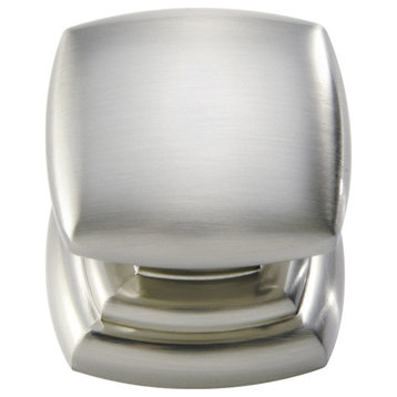 Euro-Contemporary Knob, 1.25" Diameter, Satin Nickel