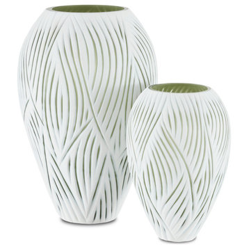 Patta Green Vase, Set of 2