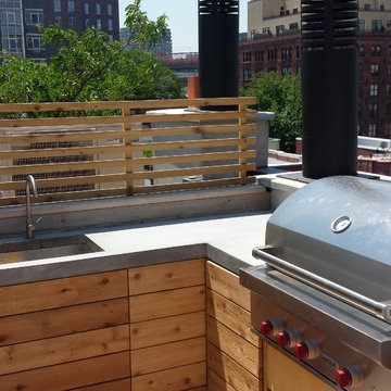 Brooklyn outdoor concrete counters.