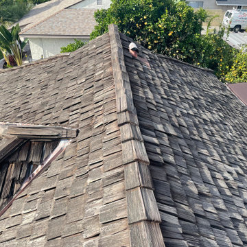 Wood Shake Roof to Shingle Roof