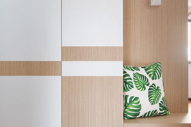 Minimalist entryway photo in Singapore