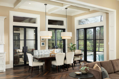 Transitional dining room photo in Houston