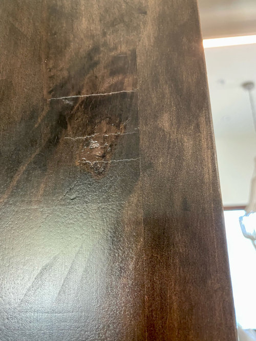 lateral cracks in new wood veneer