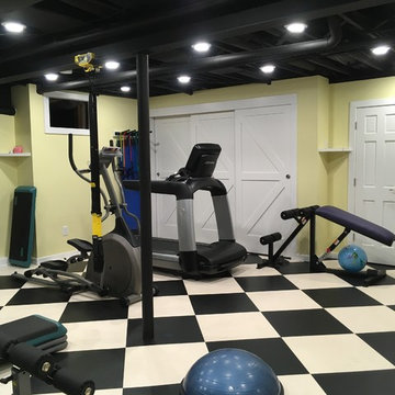 Unfinished Basement Turned Into Residential Gym
