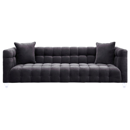 Bea Grey Velvet Sofa