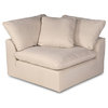 Sunset Trading Puff 4 Pc Slipcovered Sectional Sofa Performance Fabric Tan