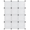 vidaXL Storage Cube Organizer with 12 Cubes and Doors Book Shelf Transparent PP