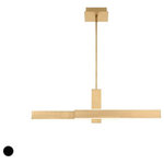 Eurofase - Eurofase 37063-023 Cameno Linear Chandelier 1 Light - Cameno Small Linear LED Chandelier with Up + DownCameno Linear Chande Matte Black Acrylic  *UL Approved: YES Energy Star Qualified: n/a ADA Certified: n/a  *Number of Lights: 1-*Wattage:54w LED bulb(s) *Bulb Included:Yes *Bulb Type:LED *Finish Type:Matte Black