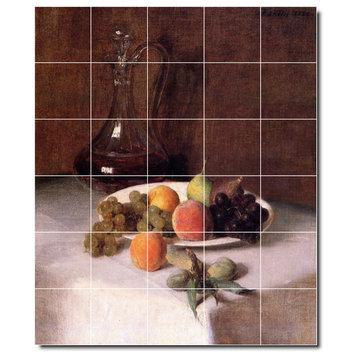 Henri Fantin-Latour Fruit Vegetables Ceramic Tile Mural #19, 60"x72"