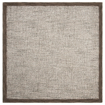 Safavieh Abstract Collection ABT220 Rug, Brown/Ivory, 6' Square