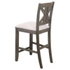 Coaster Athens 26" Wood Counter Stool in Barn Gray and Light Tan