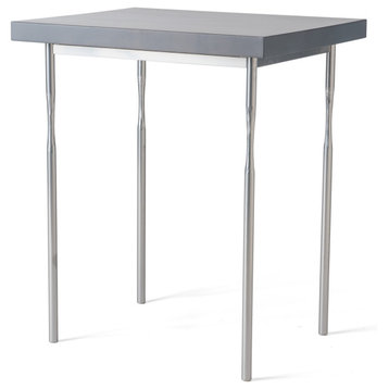 Hubbardton Forge 750115-85-M3 Senza Wood Top Side Table in Sterling
