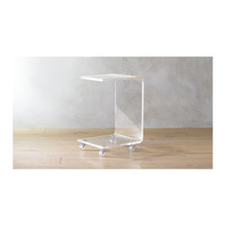 peekaboo acrylic c table | CB2 - Side Tables And End Tables