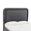 TOV Furniture Briella Dark Grey Velvet Upholstered Bed in Full