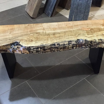 Silver Wood Bench