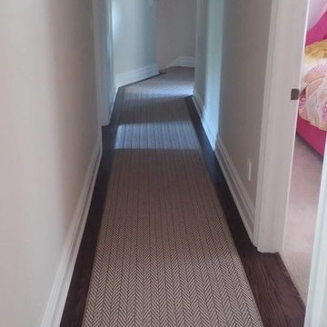 Wool and Silk Runner and Nylon Broadloom Ridgewood