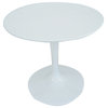 Tulip-Style Round Table White Fiberglass, 36"