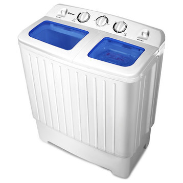 Costway 17.6lb Portable Mini Compact Twin Tub Washing Machine Washer Spin Dryer
