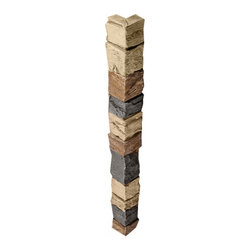 255-STACKED STONE OUTSIDE CORNER - 48"H X 3 &frac14;" W X 1 &frac12;"D - Wall Panels