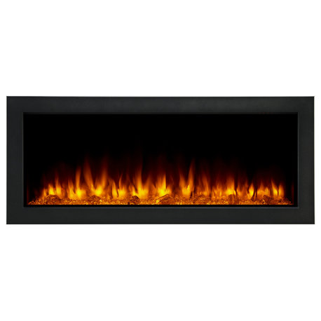 SimpliFire 43" Forum Outdoor Linear Electric Fireplace - SF-OD43, W/Drain Pan