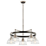 Kichler - Kichler Eastmont 5-LT 1-Tier Chandelier 52403PN - Polished Nickel - This 5-LT 1-Tier Chandelier from Kichler has a finish of Polished Nickel and fits in well with any Industrial style decor.