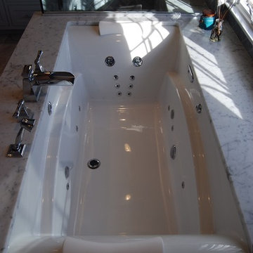 Bardiglio Gray Marble Bathroom - Pic 9