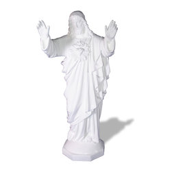 ResinStone - Sacred Heart of Jesus Statue - Bookends