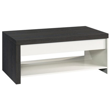 Sauder Hudson Court Engineered Wood Lift Top Coffee Table in Charcoal Ash