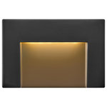 Hinkley Lighting - Taper Outdoor Wall Light, Satin Black - Seamlessly blending into architectural elements inside or outside the home, the Taper series beautifully illuminates stairs, walkways, or patio spaces, enhancing the outdoor lighting experience. Made of aluminum and featuring an etched glass lens , this 4� in � 3 in rectangle sconce mounts flush to the surface and includes an integrated LED light for over 40,000 hrs of light. This low-voltage fixture is practical and safer, especially in an outdoor setting. Expand time spent in outdoor living spaces and increase safety and security. Available in three classic finishes: Bronze, Satin Black, and Satin White.