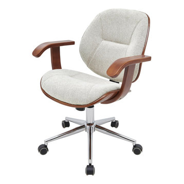 Cream Santana Office Chair Business Faux Leather swivel executive desk beige B39 
