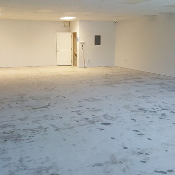 Floor preparation for epoxy coating - Before