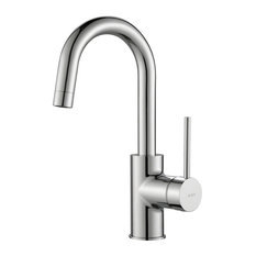 KRAUS Oletto Single Handle Bar Faucet, Chrome Finish