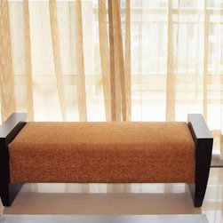 Metaphor | Low Bench with Distinctive Armrests - Upholstered Benches